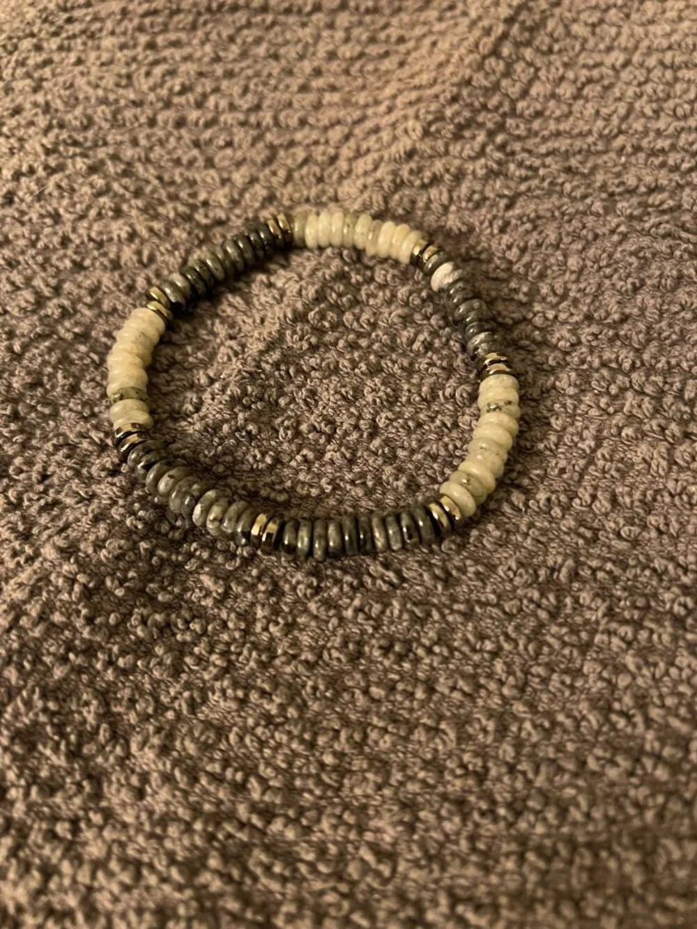 Designs by Forte Men's Natural Stone Beaded Stretch Bracelet